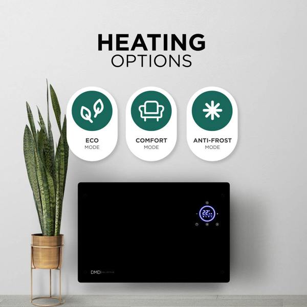 DMD Collective Smart Glass Panel Heater – Fast, Silent & Energy-Efficient