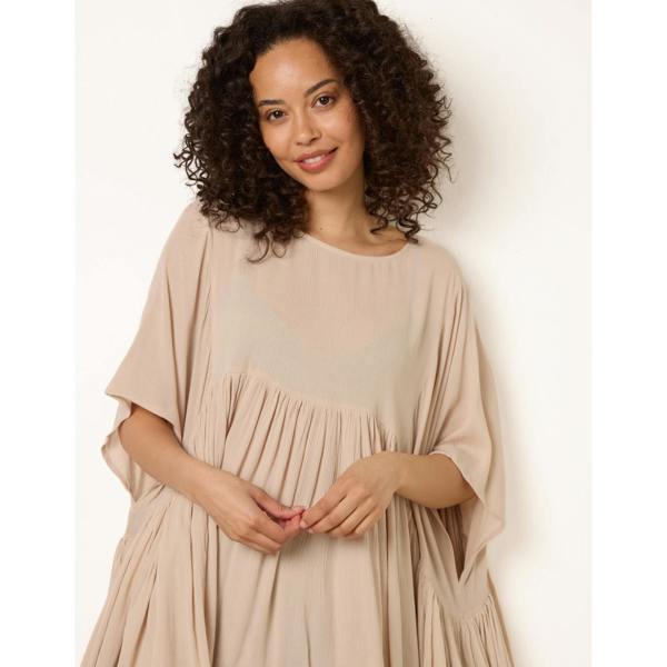 Blue Vanilla Gathered Oversized Top