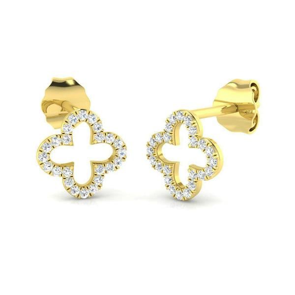 Sarah Layton Diamond Stud Earrings, 0.24ct - 9ct Yellow Gold
