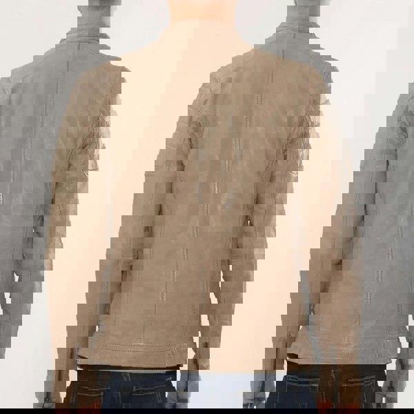 Leather Company Men's Lambskin Leather Motorcycle Jacket Slim Fit Biker Coat