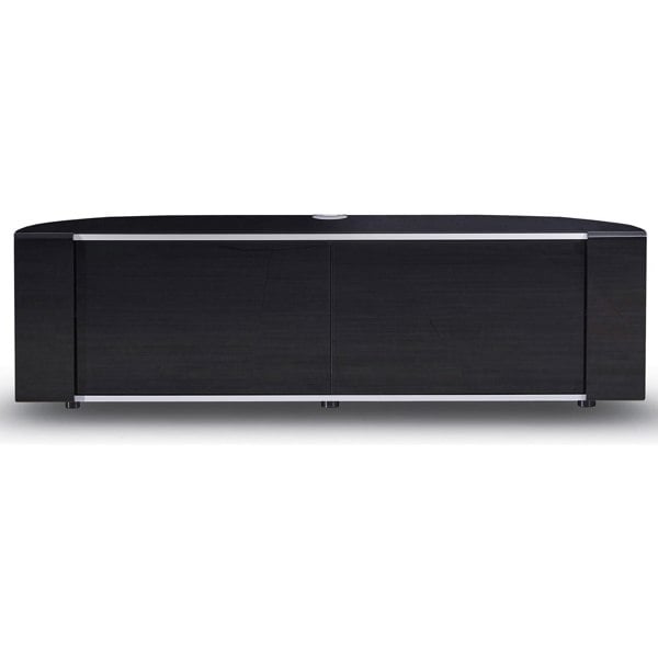 MDA Designs Sirius 1600 TV Cabinet Gloss Black Stand with BEAMTHRU Remote-Friendly Glass Door, Cable Management for LED, LCD & Plasma TVs up to 70”