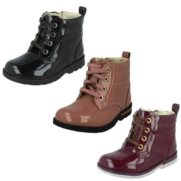 Clarks Girls Clarks Lace Detail Zip Up Ankle Boots Dabi Lace