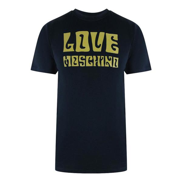 Moschino Love Moschino Navy Blue T-Shirt Groovy Logo