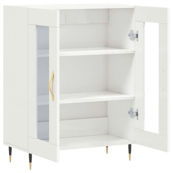Berkfield Sideboard High Gloss White 69.5x34x90 cm Engineered Wood