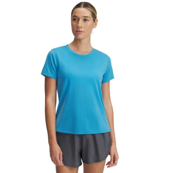Under Armour Womens Launch Short-Sleeved Top - Ethereal Blue