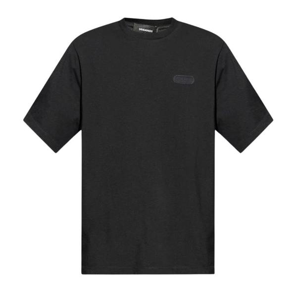 DSquared2 Unisex Adult Monotone Logo Loose Fit Casual T-Shirt - Black - 