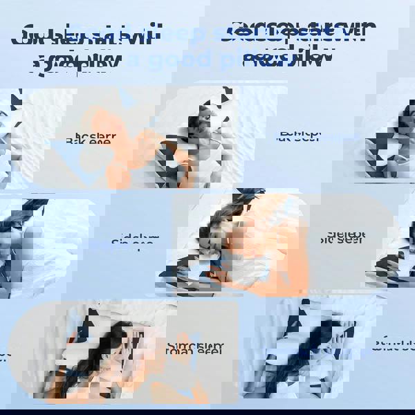 Lavio Cervical Contour Memory Foam Pillow Side Sleeper for Neck Pain Relief