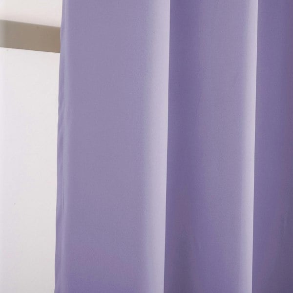 Lilac Eyelet Curtains - Thermal Blackout Curtains  - 66 x 84 Inch Drop - 2 Panel Image 8
