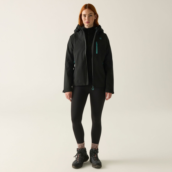 Dare 2B Womens Torrek III Logo Jacket - Black/Teal