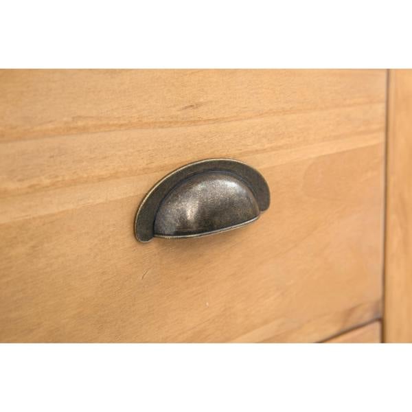 Cabinet Bits Lucca 5 Drawer Chest of Drawers Brass Cup Handle