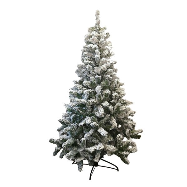 Samuel Alexander Kaemingk 6ft (180cm) Flocked Snowy Imperial Pine Hinged Christmas Trees
