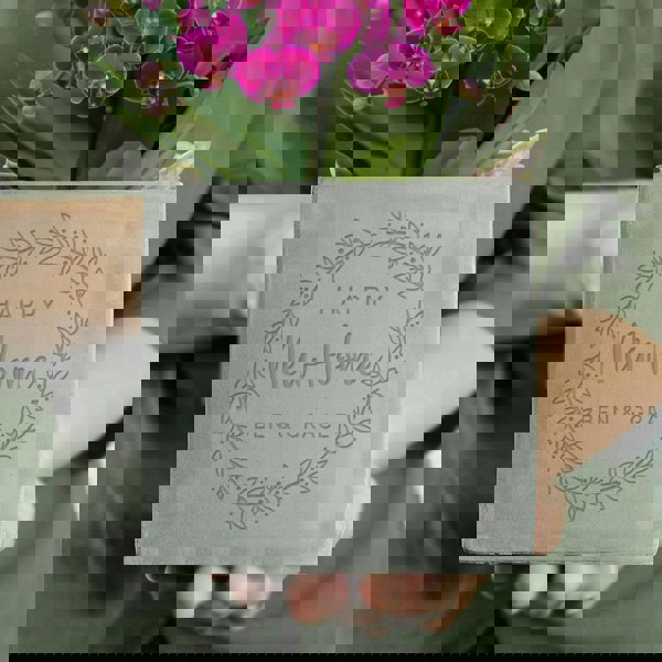 Personalised Memento Company Personalised Floral Wreath Concrete Plant Pot