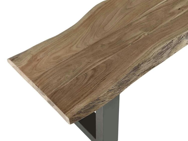 Wyld Haus Wellington Large Acacia Wood Live Edge Modern Dining Bench