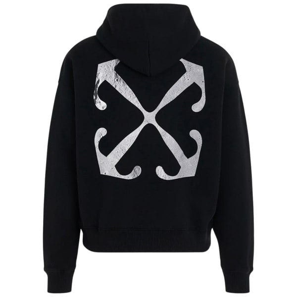 Off-White Lunar Arrow Design Skate Hoodie - Black