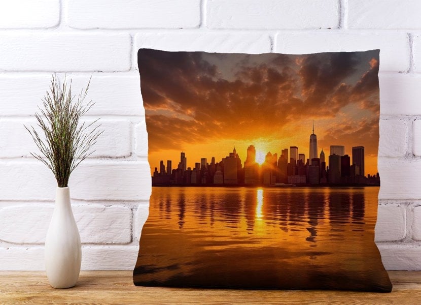 Warren Reed Sunrise In The City Cushions