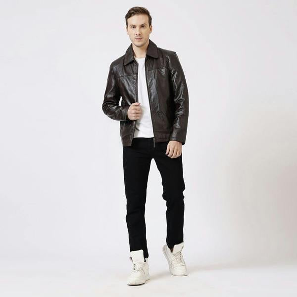 Retro Leather Jacket Henry Brown 6536 1