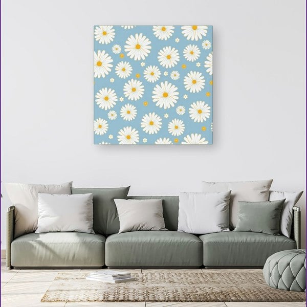 Warren Reed Summer Daisy Pattern Canvas