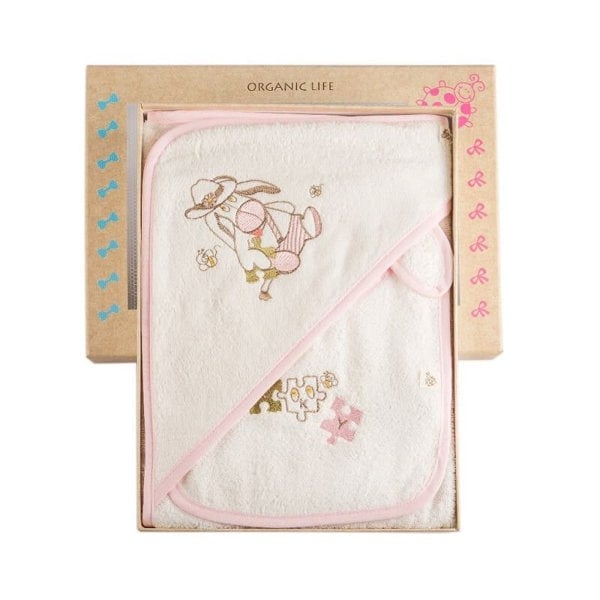 Organic cotton baby poncho set