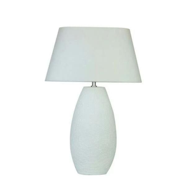 Pagazzi Lighting Caitlin Tall White Ceramic Table Lamp