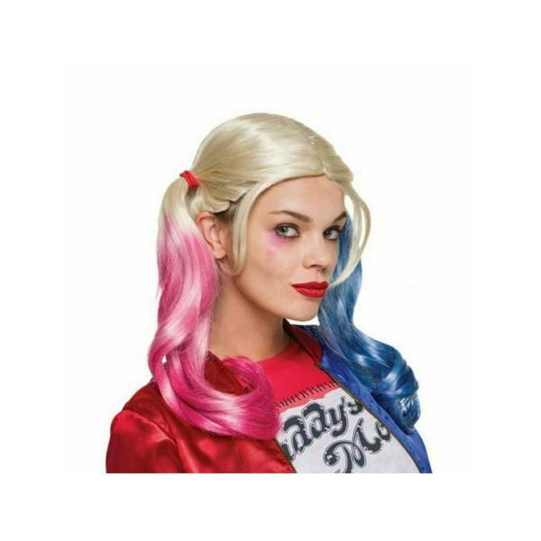 Bristol Novelty Unisex Adult Harley Quinn Wig - Cream/Pink/Blue - 