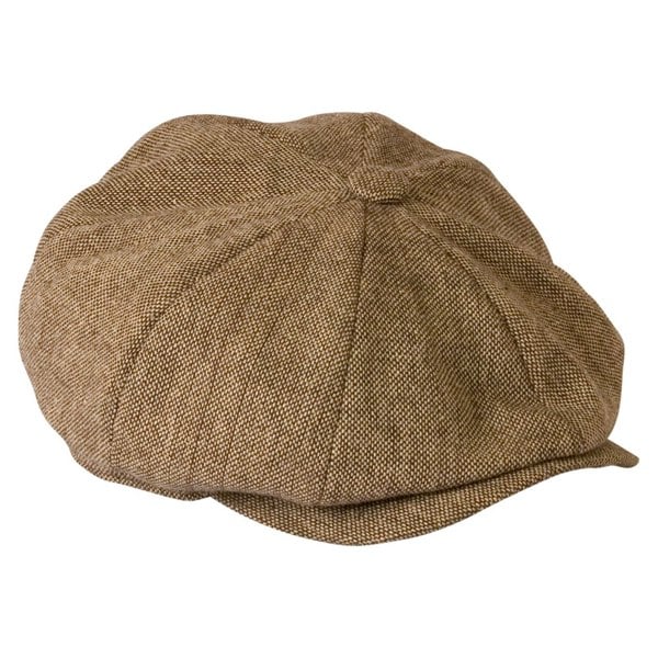 Gamble & Gunn Oatmeal Brown Tweed Newsboy Cap