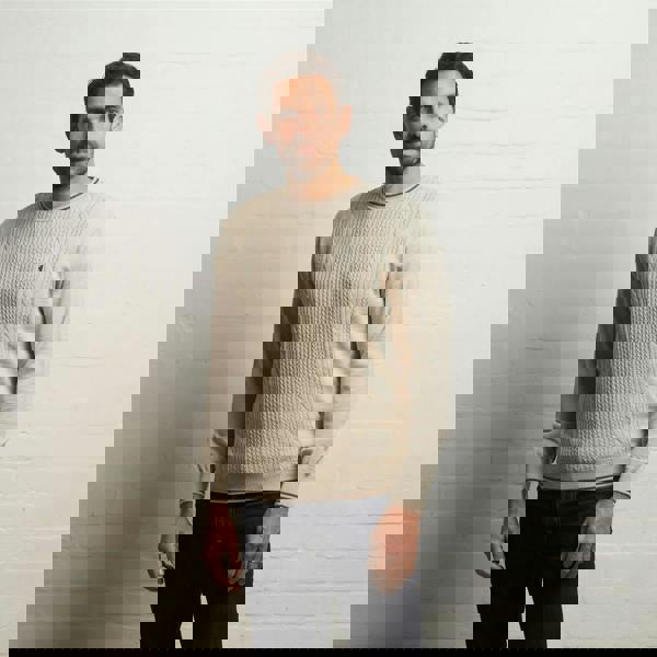 Gabicci G55M08 Fancy Crew Neck Sweater Gabicci Classic LINEN