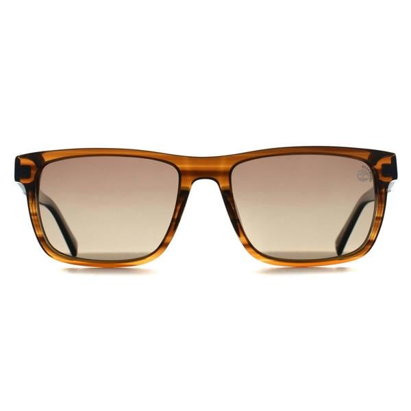 Timberland Sunglasses TB00020 48H Striped Brown Horn Brown