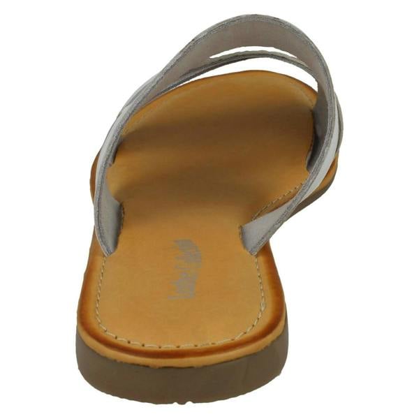 Leather Collection Ladies Leather Collection Flat Strappy Mules F00350