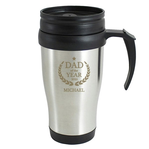 Personalised Memento Company Personalised Dad of The Year Travel Mug