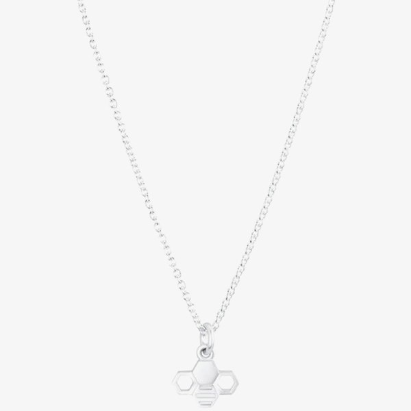 T. H. Baker Sterling Silver Tiny Bee Pendant Necklace BP2-SL