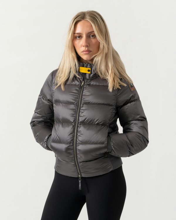 Parajumpers Mariah Womens Hooded Down Bomber Jacket - Graphite Orchid 124