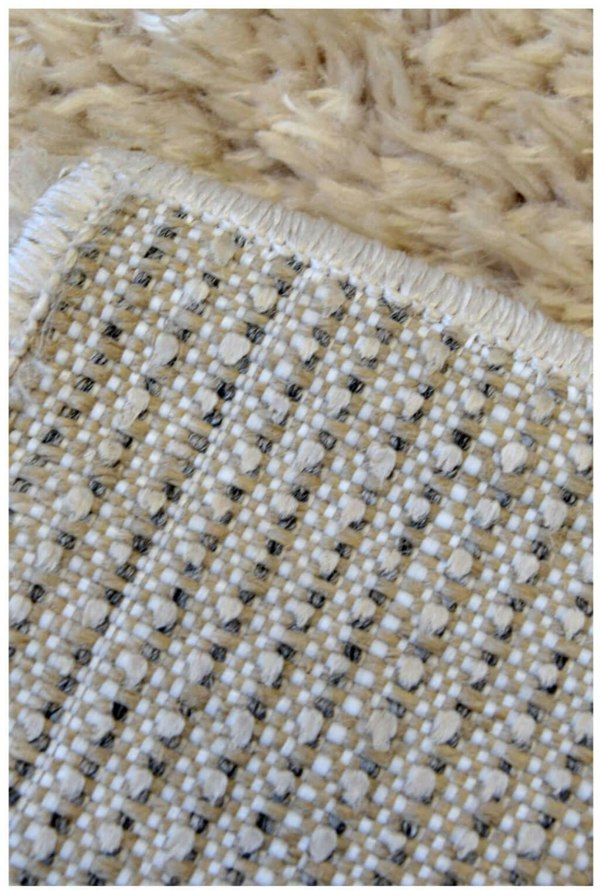 Solid Design Shaggy Rug for Living Room in Natural – The Rug