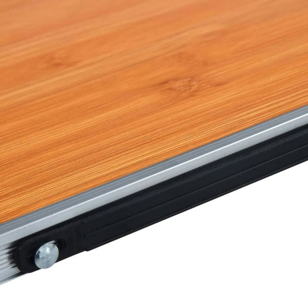 Berkfield Folding Camping Table Brown Aluminium 60x40 cm