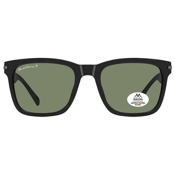 Montana Sunglasses MP183 A Shiny Black Green Polarized