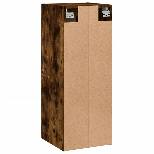 Berkfield Wall Mounted Cabinet Smoked Oak 34.5x34x90 cm Engineered Wood