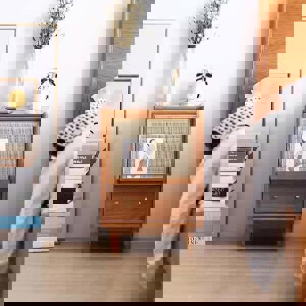 Radiogram Bedside Table, Walnut-Weilai Concept-Weilai Concept