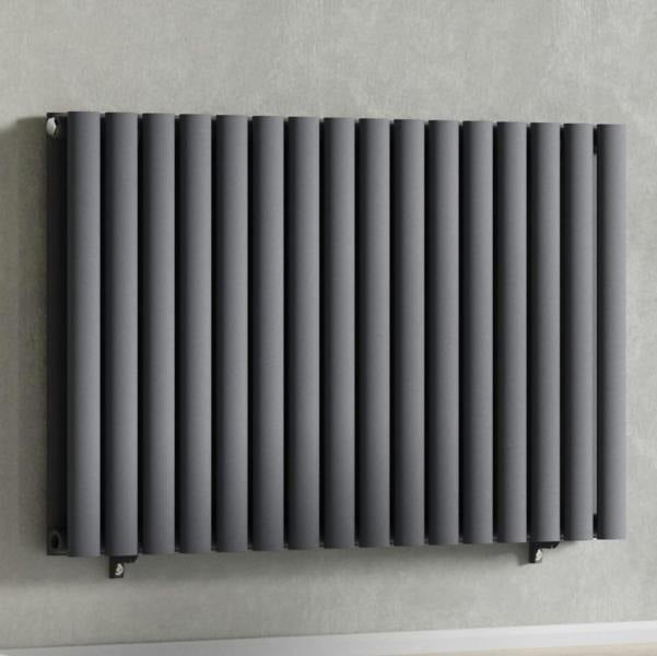Anthracite-Gray-960-x-600-mm-Modern-Horizontal-Column-Designer-Radiator-Oval-Double-Panel-Radiator-Heater