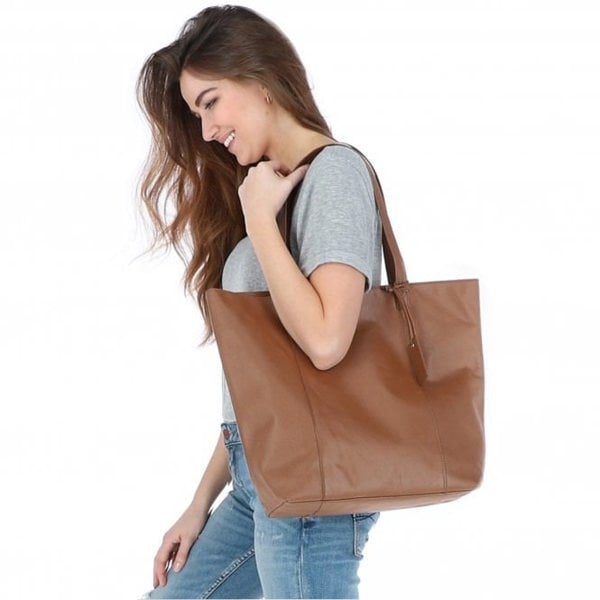 Ashwood "Bulky" Long Handle Leather Shopper Bag: 62320