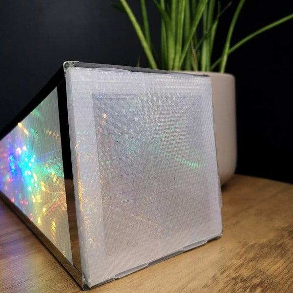 Samuel Alexander Premier Christmas 45cm Holographic Pyramid with Multi Colour LED Lights