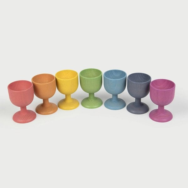 tickit Rainbow Wooden Egg Cups