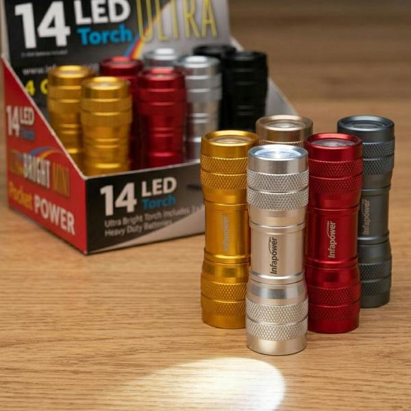 Dragodirect 14 LED Aluminium Torch Ultra Bright & Durable Flashlight