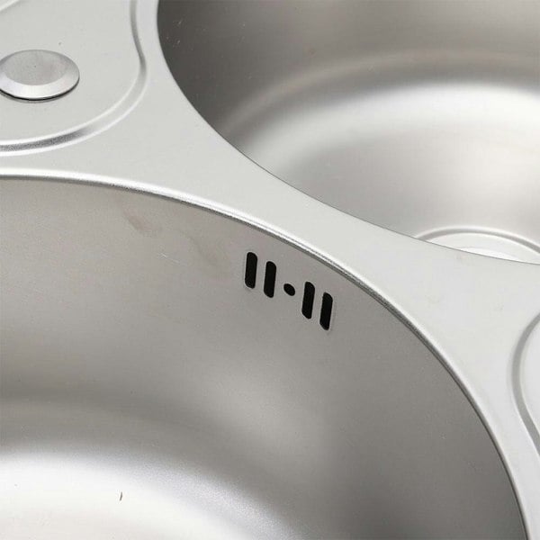 Double Bowl Kitchen Sink 0.6mm Stainless Steel Catering Sink Kitchen Sinks Living and Home