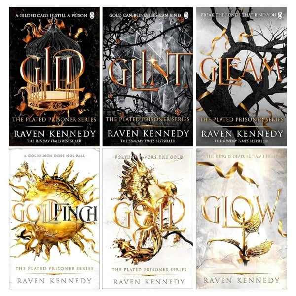 The Plated Prisoner Series By Raven Kennedy 6 Books Collection Set (Gild, Glint, Gleam, Glow, Gold & Goldfinch)