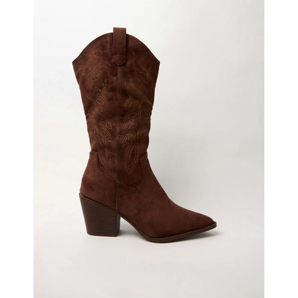 Blue Vanilla Suede Cowboy Boots