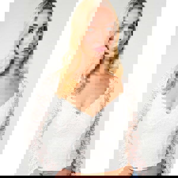 Pink Vanilla Long Sleeve Lace Top