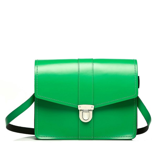 Zatchels Leather Shoulder Bag - Green