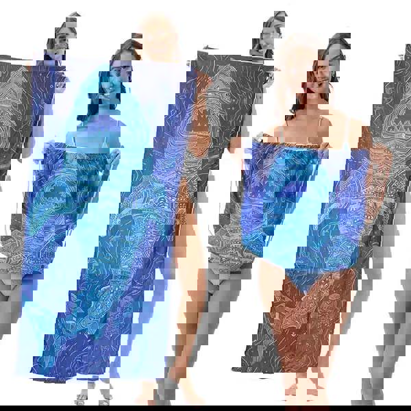 Leaper 2-in-1 Foldable Printed Bath Towel Backpack