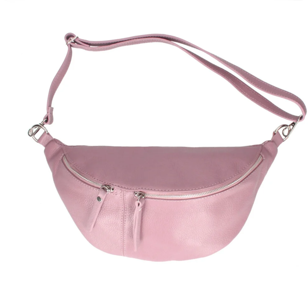 Scott-Samuel Large Leather BumBag / Sling Bag (Exposed Zips)