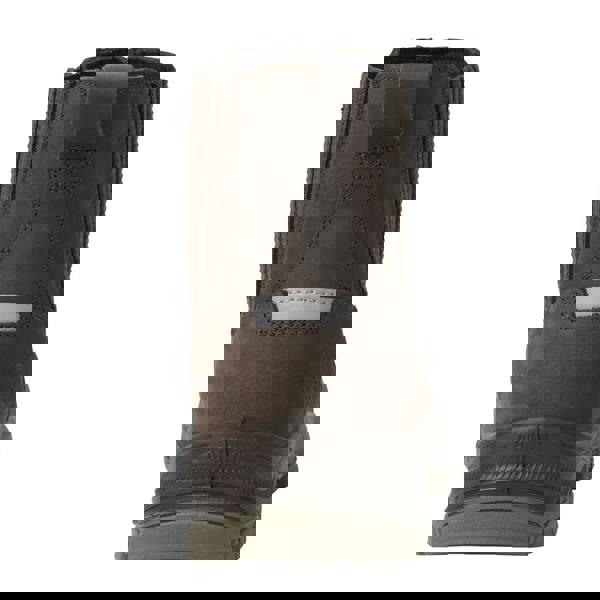 Apache APACHE Wabana Mens Pull On Safety Work Composite Toe S3 Dealer Boots, front view of the brown safety work boot with composite toe cap and slip-resistant sole.