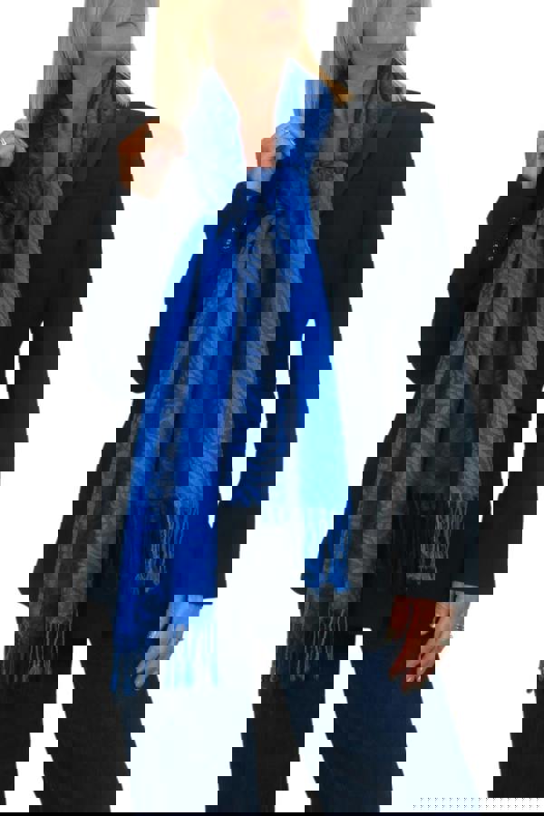 Paulo Due Block Stripe Animal Print Scarf